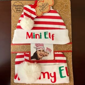 NWT - Matching Santa Hats (Mommy Elf & Mini Elf) - Size 0-6 months